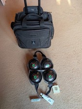 4 x Vintage Henselite Classic Deluxe  Lawn Bowls Size 1 medium Carrier BB NR 06