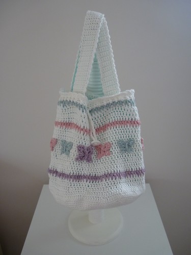 Handmade crochet bag with - crochet,