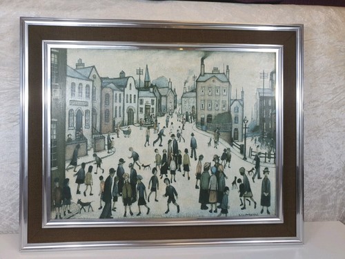 Silver toned framed art print - silver,
