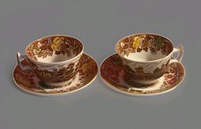 WOOD & SONS Enoch Woods English Scenery Tea Cup and Saucer Set of 2