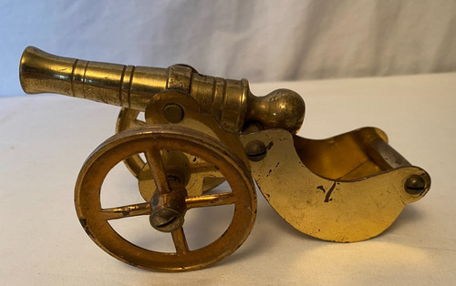 Vintage brass cannon - vintage,