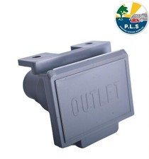 Waste Water Outlet Hose Socket + Flap 19mm 3/4" Caravan Motorhome Campervan 