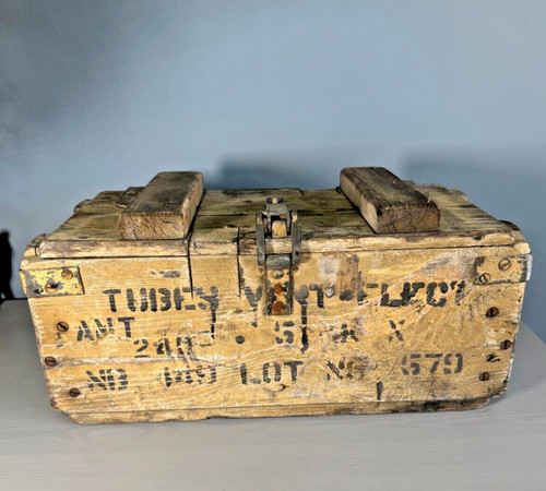 Wooden ammo box case with - wooden,