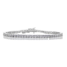 Best Seller! 2.25 Ct 100%Natural Round Cut Diamond Tennis Bracelet In White Gold