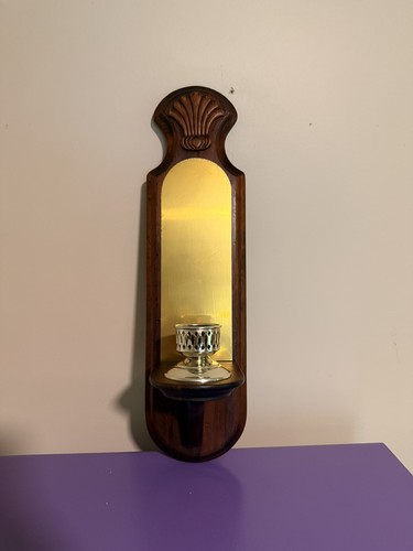 Vintage dark wood hanging - wood,