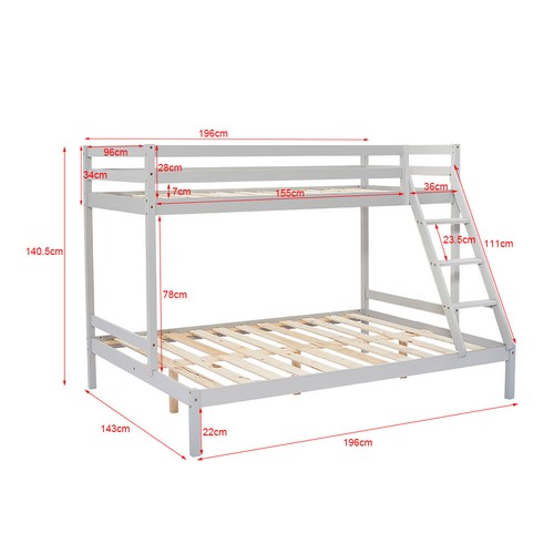 3ft 4ft6 triple bunk - 3ft, with