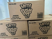 Mega push pop ice 100ml - 24 x Assorted fruit flavoured Freezable ice pops DATED