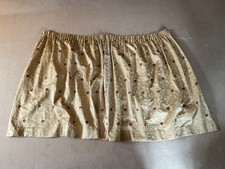 Brocade Style Lined Curtains - Gold w Tudor Rose 80cm each side x 120cm drop