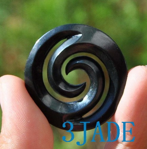 Certified black nephrite - nephrite, jade