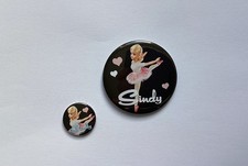 Sindy Doll - One NEW Active Sindy 5.8 cm Fridge Magnet & 2.5cm Pin Badge