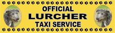 LURCHER OFFICIAL TAXI SERVICE  Dog Car Sticker  By Starprint