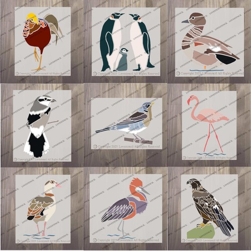 Bird stencils lovestencil - bird,