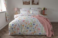 Cotton Rich Floral Colourful Duvet Cover Set with Option of Curtains & Bedspread