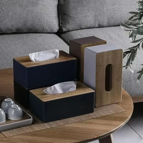 Rectangular tissue box - tissue, wooden