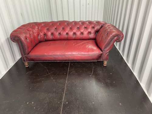 Vintage leather chaise lounge - vintage,