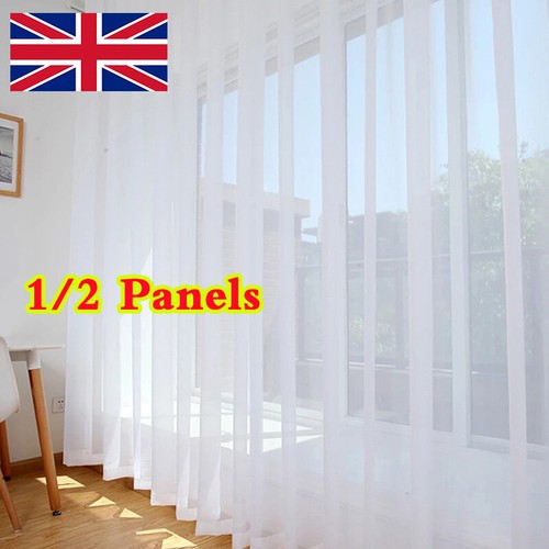 Pair ivory voile - panels),