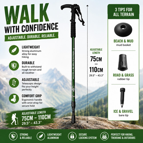 Green anti shock walking - 1,