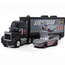 Disney Pixar Cars No.95 Grey Lightning McQueen Hauler Truck Die-cast Model Toys~