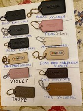 Authentic Coach Handbag Leather Hang Tags Different Colors NEW