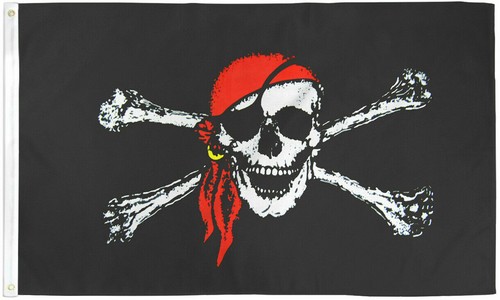 Pirate flag large 2x3 - flag, 2x3'