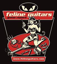 Feline Guitars -Guitar Repair sexy Girl Tech Gibson Flying V - Vince Ray design