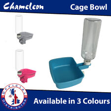 Pet cage Water Dispenser Bottle Gravity Fed Bowl & Bottle Cage Attatchment