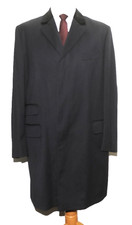 GREAT CHARLES TYRWHITT VELVET COLLAR COVERT COAT SIZE 44'' R NAVY BLUE