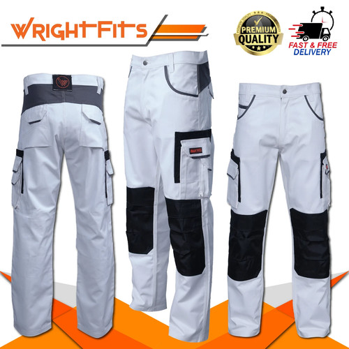Mens cargo work trousers white - cargo,