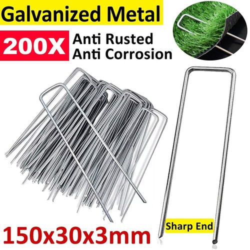 200x galvanised pins weed - galvanised,