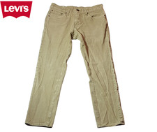 Genuine Levi's Men's Beige Straight Cord Jeans W30 L28 Corduroy Trousers Pants