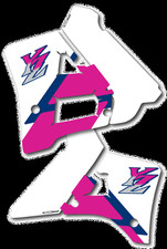 YZ125 1992 Rad & Tank Decals Graphics Stickers YZ 125 Magenta