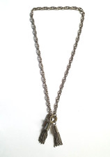LK Bennett LONG CHAIN NECKLACE SILVER TONE