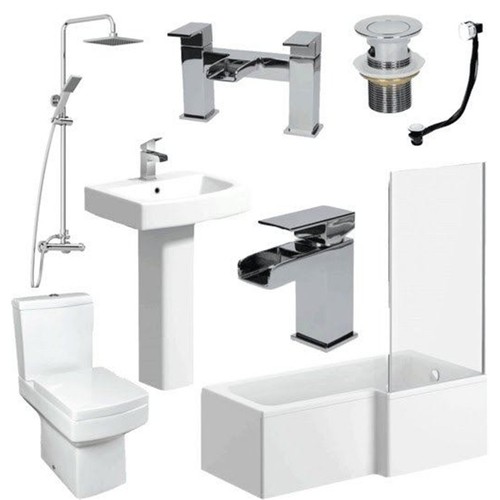 Complete bathroom suite - bathroom, l