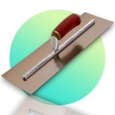 Marshalltown MPB145GSD Pre-Worn PermaShape Finishing Gold S/S Trowel 14 x 5"