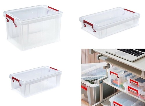 Clear plastic storage box with - box,