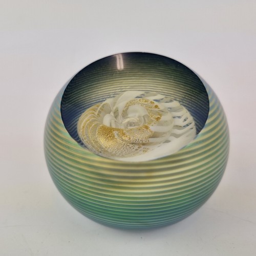 Okra iridescent art glass - okra,