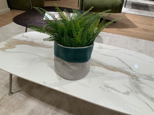 Natuzzi fabric storage pot - -,