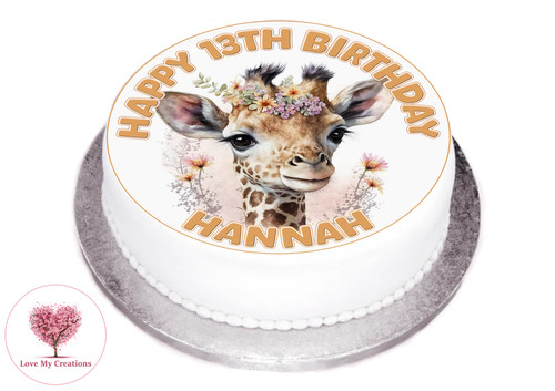 Personalised cute giraffe - personalised,
