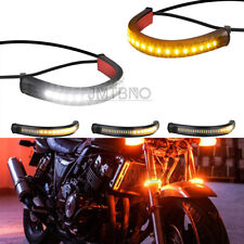 2x LED Flexible Strip Light Integrated Tail Brake Stop Turn Signals Motorcycle