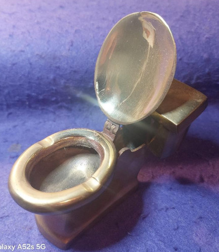Vintage brass toilet novelty - vintage,