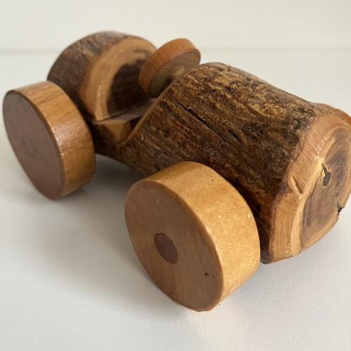 Vtg wooden toy car folk - vtg,