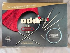 Addi Click Interchangeable Knitting System -Germany 10 Prs Needle Tips, 3 Cords