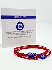 3X Lucky Eye Waterproof Bracelet Blue Evil Eye Red String Protection Men Women