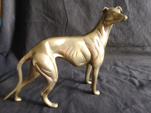 Brass greyhound figure - brass,