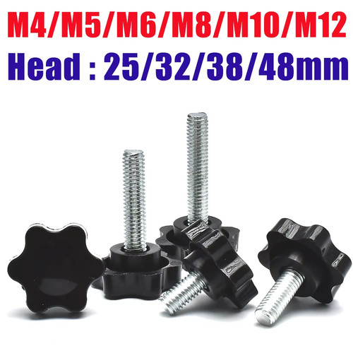 Carbon steel hand knob - knob, screws