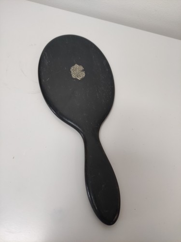 Antique held mirror - antique, black