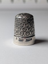 Vintage / Antique Sterling Silver Thimble Floral Design | Weight: 6.59g