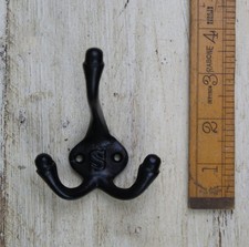 Rustic iron coat hook Triple