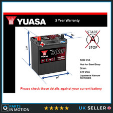 Car Battery YBX3055 Yuasa 055