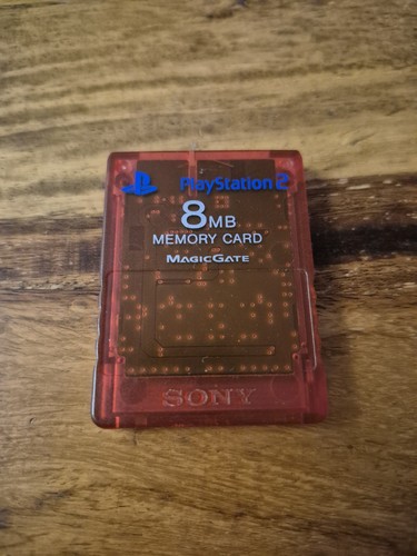 Clear red 8mb official ps2 - clear,